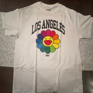 White Smiley Graphic Tee by